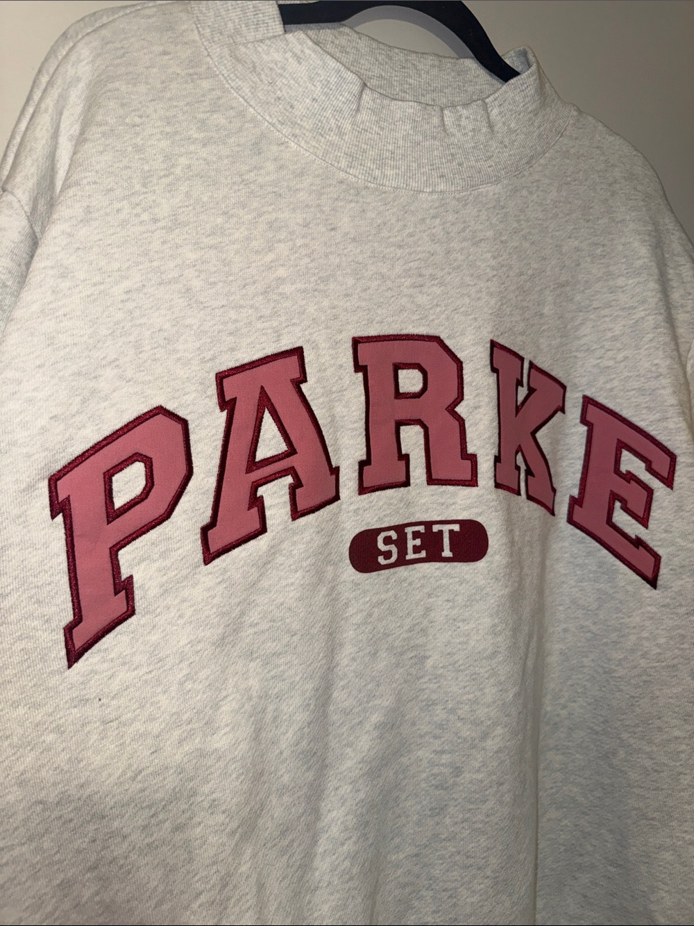 NWOT PARKE x SET ACTIVE MOCKNECK, L/XL, Rhubarb - Picture 3 of 5